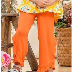 NWOT Matilda Jane size 8 orang ruffle pants